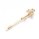 Латунные фурнитуры шпильки Bobby Pin с микро-покрытием из прозрачного кубического циркония MAK-N232-002-1