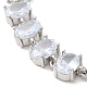 Теннисный браслет из прозрачного кубического циркония BJEW-M296-01P-2