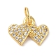 Подвески из латуни и прозрачного циркония с покрытием стойки KK-L216-051G-1