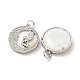 Латунные микропаве прозрачные подвески с фианитом KK-L211-018P-01-2