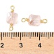 Стеклянные граненые квадратные соединительные подвески KK-C097-09G-03-3