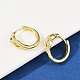 Серьги-кольца из латуни с микропаве из кубического циркония EJEW-L299-03G-2