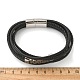 Плетеные браслеты из микрофибры и кожи BJEW-Q010-06A-5