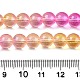 Выпечка расписные прозрачные стеклянные бусины DGLA-M001-8mm-05-5