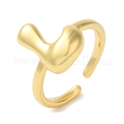 Латунные открытые кольца манжеты RJEW-U008-06L-G