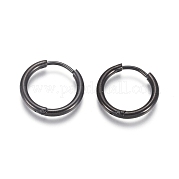 Серьги-кольца Huggie Hoop из нержавеющей стали 304 EJEW-F111A-17mm-B