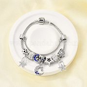 Сплав европейские бусины браслеты с подвесками BJEW-F495-20P