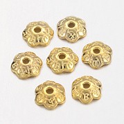 6 -petal тибетский стиль сплава цветок крышки шарика TIBE-S220-G-01-NR