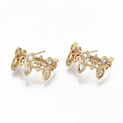 Серьги-гвоздики из циркония KK-T062-42G-NF