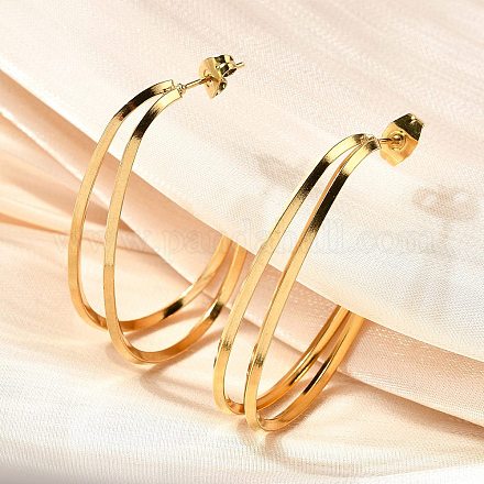 Серьги-гвоздики из нержавеющей стали 304 EJEW-F361-22G-1