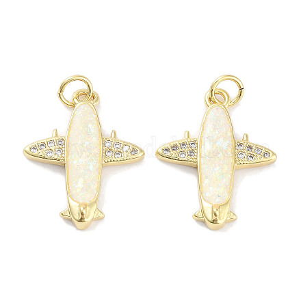 Латунные микропаве прозрачные подвески с фианитом KK-L213-036G-1