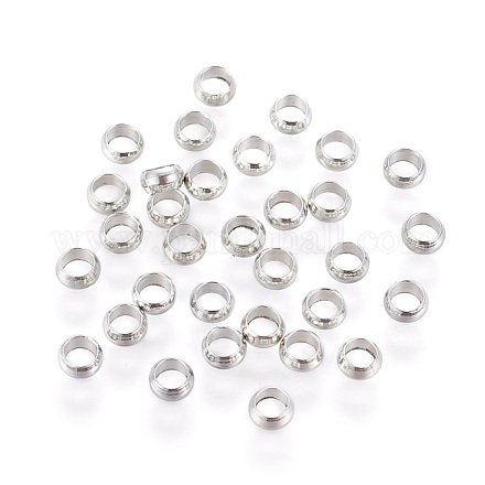 Зажимные бусины из латуни E002-4mm-P-1