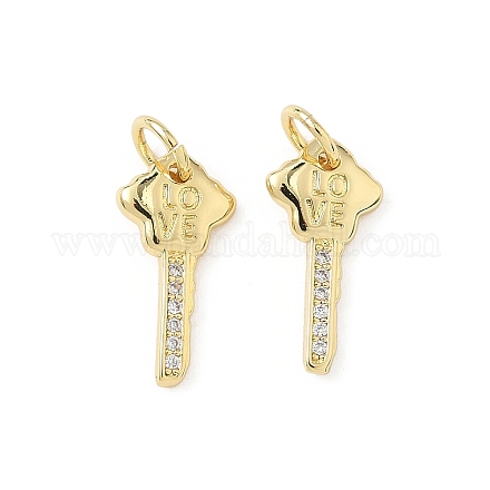 Латунные микро проложить кубического циркония подвески KK-L239-013G-1