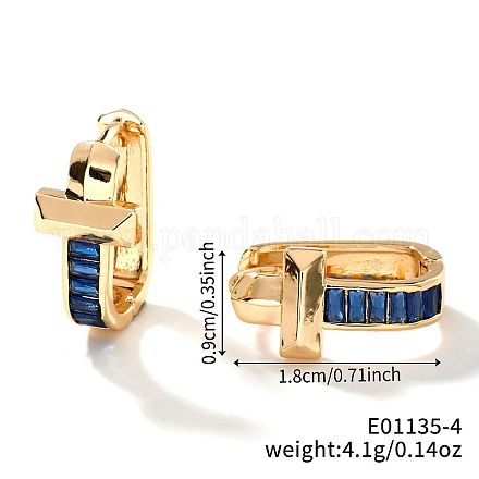 Геометрические серьги-кольца из латуни в форме буквы U для женщин SW5755-4-1