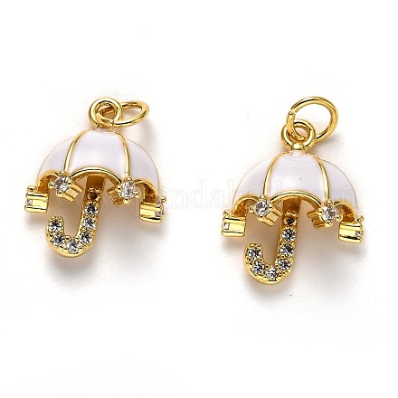 Латунные подвески с фианитами KK-B028-16G-1