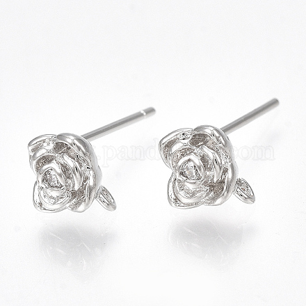 Латунные серьги с цирконом KK-S350-012P-1