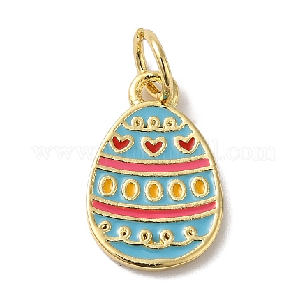 Подвески из латуни с покрытием из эмали KK-B092-21G-01-1