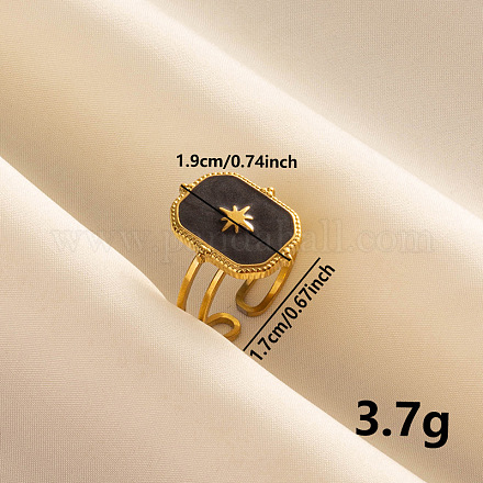 Модное эмалированное кольцо-манжета из нержавеющей стали 304 FP2810-3-1