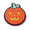 Halloween Theme PVC Cabochons, Pumpkin, Orange, 29.5x27.5x4mm
