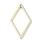 Rack Plating Alloy Pendants, Rhombus, Golden, 33x18.5x1.5mm, Hole: 0.8mm