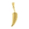 Ion Plating(IP) 304 Stainless Steel Pendants, Leaf Charm, Golden, 47x12x2mm, Hole: 10x5mm