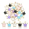 20Pcs 5 Colors Alloy Enamel Charms, Crown, Light Gold, Mixed Color, 12x11x2mm, Hole: 1.6mm, 4pcs/color
