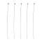 Brass Ball Head Pins, Lead Free and Nickel Free, Silver Color Plated, Size: about 0.6mm thick(22 Gauge), 40mm long, Head: 1.8mm