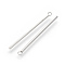 Tarnish Resistant 202 Stainless Steel Pendants, Bar, Stainless Steel Color, 43x1.5mm, Hole: 1.5mm