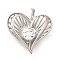 Brass Micro Pave Cubic Zirconia Pendants, Cadmium Free & Lead Free, Hollow Heart Charms, Platinum, 30x29x7.5mm, Hole: 4x6.5mm