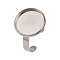 304 Stainless Steel Cuff Ring Components, Bezel Cup Ring Settings, Flat Round, Stainless Steel Color, Tray: 16mm, 3mm, Adjustable