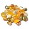 Natural Yellow Agate Imitation Pebble Ornament, for Fish Tank, Pond, Bonsai, Garden, Pathway, Swimming Pool, 20~30mm