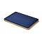 8-Slot PU Leather Finger Ring Display Tray Stands, Jewelry Organizer Holder for Rings Storage, Rectangle, Dark Blue, 30.5x20.5x3cm
