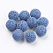 Unwaxed Natural Lava Rock Beads, for Perfume Essential Oil Beads, Aromatherapy Beads, Dyed, Round, No Hole/Undrilled, Cornflower Blue, 13~14mm