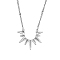 Non-Tarnish Stainless Steel Pendant Necklaces, Sun, Stainless Steel Color, 15.75 inch(40cm)