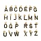 Rack Plating Brass Pendants, with Enamel & Jump Ring, Cadmium Free & Lead Free, Long-Lasting Plated, Real 18K Gold Plated, Letter A~Z, Black, 11.5~12x2~10x1mm, Hole: 2.5mm