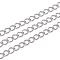 Tarnish Resistant 3.28 Feet 304 Stainless Steel Twisted Chains, Soldered, Stainless Steel Color, 5x3.5x0.6mm
