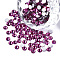 Glass Flat Back Rhinestone Cabochons, Back Plated, Faceted Half Round, Fuchsia, SS20, 4.6~4.8x2mm, about 1440pcs/bag