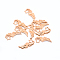Alloy Cabochons, Left Wing, Light Gold, 13x30.5x2.5mm