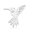 Non-Tarnish 201 Stainless Steel Pendants, Laser Cut, Bird, Stainless Steel Color, 34x39.5x1mm, Hole: 1.5mm