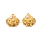 304 Stainless Steel Pendants, Ion Plating(IP), with ABS Plastic Pearl, Shell Shape with Starfish Charm, Golden, 20x18.5x5.5mm, Hole: 2mm