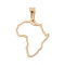 PVD Vacuum Plating 304 Stainless Steel Pendants, Laser Cut, Hollow, Africa Map Charms, Golden, 25x21x1mm, Hole: 3.5x6.5mm