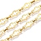 Ion Plating(IP) 304 Stainless Steel Hollow Cross Link Chains, Unwelded, Real 18K Gold Plated, 16.5x7x1mm