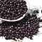 Baking Paint Glass Seed Beads, Bicone, Purple, 4.5x4mm, Hole: 1.1mm, about 6428pcs/pound