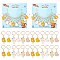 NBEADS 24 Pcs Chick Stitch Markers, 6 Styles Alloy Enamel Crochet Stitch Marker Charms Locking Stitch Marker with 304 Stainless Steel Clasp for Crochet Accessories Quilting Jewelry Making