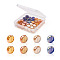 40Pcs 4 Colors Electroplate Glass Beads, AB Color Plated, Faceted Flat Round, Mixed Color, 11.5x5mm, Hole: 1.2mm