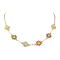Alloy Enamel Flower Links Chain Necklaces for Women,  Brass Cable Chain Necklaces, Golden, 17.24 inch(438mm)