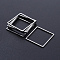 Non-Tarnish 304 Stainless Steel Linking Rings, Laser Cut, Square, Stainless Steel Color, 20x20x1mm, Inner Size: 18x18mm