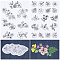 PVA Water-soluble Embroidery Aid Drawing Sketch, Flower, 297x210mmm, 2pcs/set