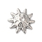 304 Stainless Steel Cabochons, Sun, Stainless Steel Color, 16x15.5x2.5mm