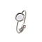 304 Stainless Steel Cuff Ring Components, Bezel Cup Ring Settings, Flat Round, Stainless Steel Color, Tray: 8mm, Inner Diameter: 18mm